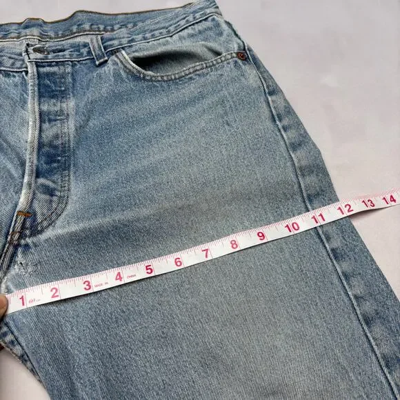 Vintage 80s Levi's 501 Distressed Straight Leg Jeans 33x32.5 Made in USA